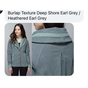 4/25$ LULULEMON To Class Jacket Size 4 Earl Grey Deep Shore